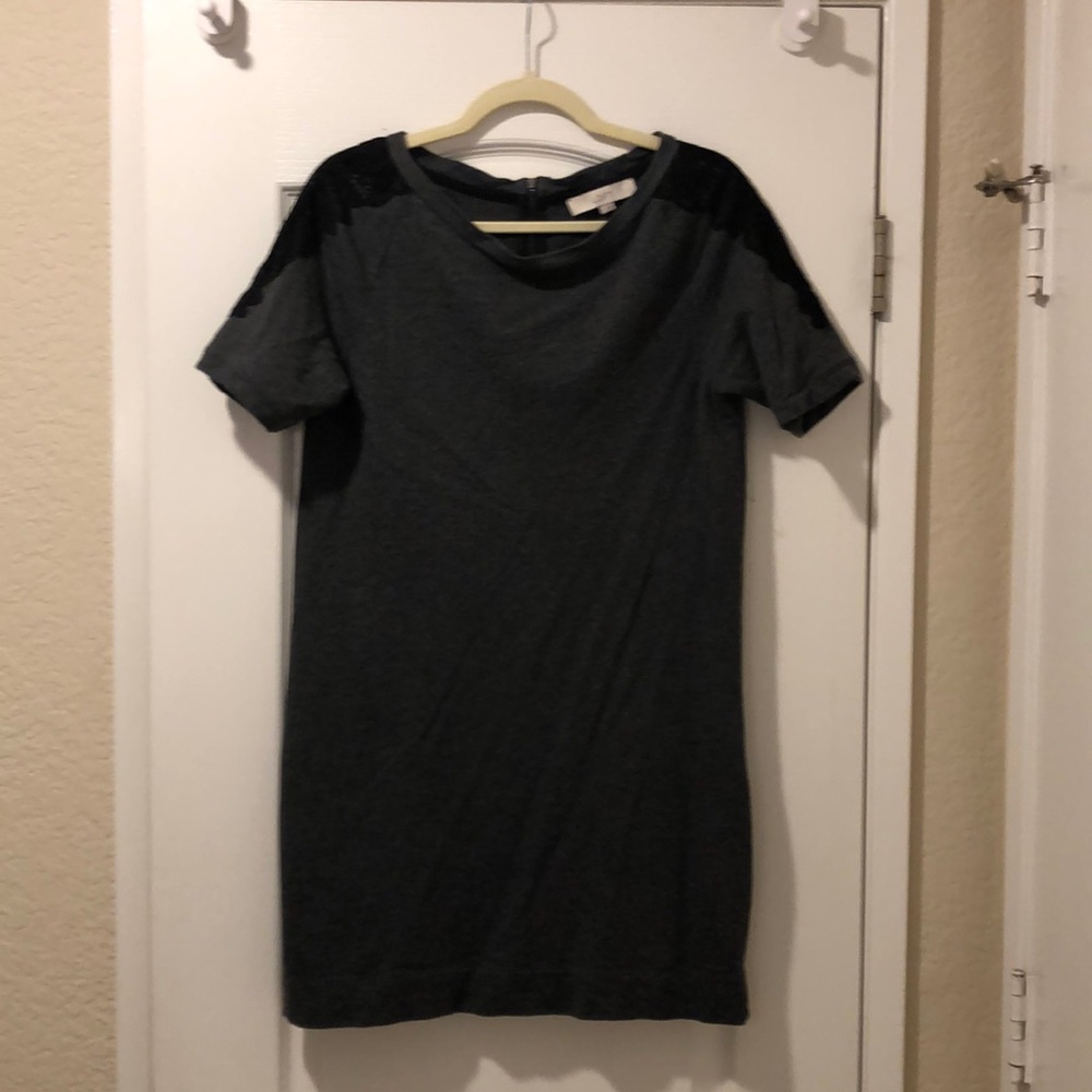 Loft dress in dark gray